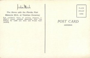 c1950s Jordan Marsh Department Store - Biscayne Blvd. Miami Fla - Cars  Postcard