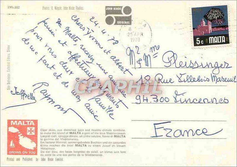 Postcard Modern Malta