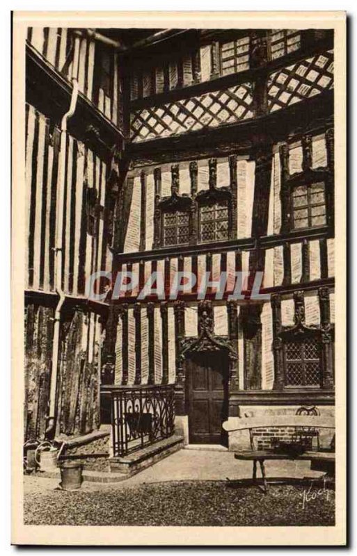 Museum of old Lisieux Postcard Old Manor of the Salamander South Facade