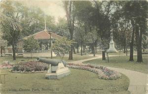 Central Park View Sterling Illinois 1907 Postcard Rotograph 5066