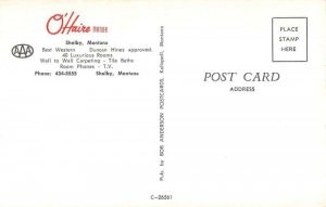 Shelby Montana O'Haire Manor Vintage Postcard AA40815