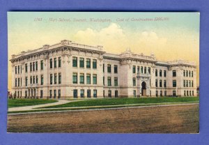 Everett, Washington/WA Postcard, High School, Near Mint!