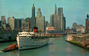 Chicago, Illinois - The S.S. American - Georgian Bay Line in the Chicago River