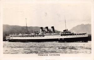 A50/ Canada Victoria B.C. Postcard Photo RPPC 1947 S.S. Princess Kathleen Ship