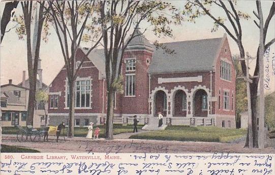 Maine Waterville Carnegie Library 1909