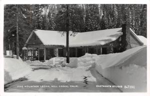 E58/ Mill Creek California Postcard Real Photo RPPC c50s Fire Mountain Lodge