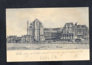 ATLANTIC CITY NEW JERSEY 1906 THE MARLBOROUGH BENHAM HOTEL VINTAGE POSTCARD NJ