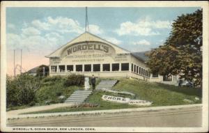 New London CT Wordell's Ocean Beach c1920 Postcard spc