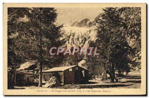 Old Postcard Mountaineering Refuge Cezanne and Ice White
