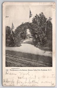 Rochester NY The Entrance to the Subway Genesee Valley Park 1906 Postcard I26