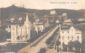 Tibidabo Barcelona Spain Street Scene Real Photo Antique Postcard J50348