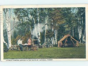 W-Border TENT CAMPGROUND IN WHITE MOUNTAINS NATIONAL FOREST Gorham NH c3904