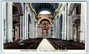 St. James Cathedral Interior MONTREAL CANADA Postcard