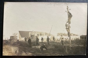 Mint France Real Picture Postcard WWI Soldiers Installing The Communication Sys