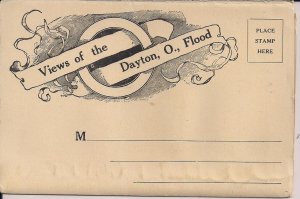 Dayton OH Flood, 1913 Postcard Folder, Disaster, Main St., Destroyed Houses