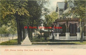 IA, Clinton, Iowa, Fifth Avenue, Looking West From 4th St, CD Hurd Pub No 1