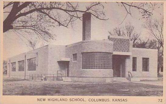 Kansas Columbus New Highland School