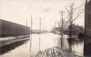 D19/ Battle Creek Michigan Mi Real Photo RPPC Postcard 1908 Flood Disaster 1