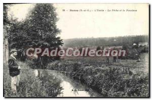 Postcard Old Bures S and O Yvette fishing and Grass