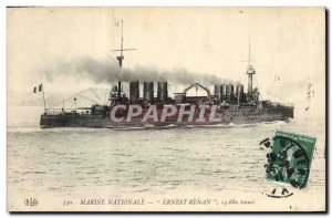 Old Postcard Boat War Ernest Renan