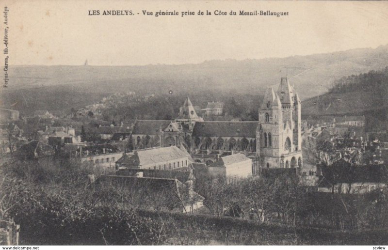 LES ANDELYS, France, 1910-1920s, Vue generale prise de la Cote du Mesnil-Bell...