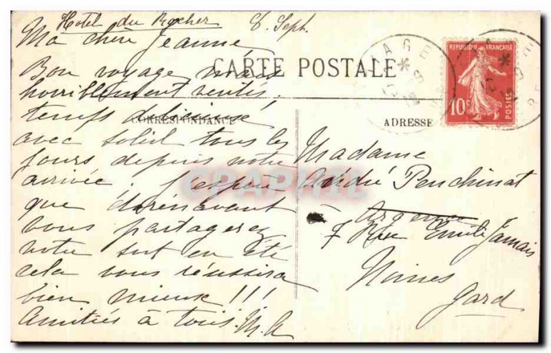 Old Postcard Uriage les Bains Les Promenades