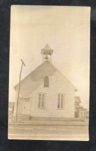 RPPC GETTYSBURG SOUTH DAKOTA SD BAPTIST CHURCH 1911 REAL PHOTO POSTCARD