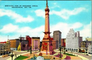 Soldiers and Sailors Monument Circle Indianapolis IN UNP Postcard C7