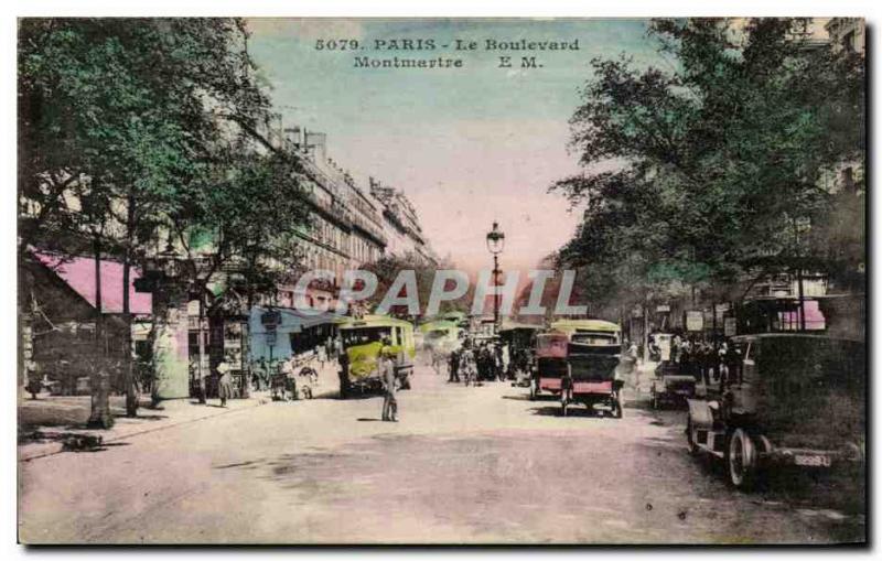 Paris Old Postcard Boulevard Montmartre
