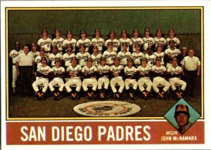 1976 Topps Football Card San Diego Padres sk13488