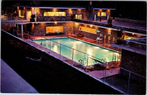 Postcard SWIMMING POOL SCENE Radium Hot Springs British Columbia BC AK2312