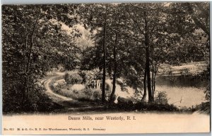 Deans Mills Near Westerly RI Undivided Back Vintage Postcard W21