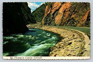 Big Thompson Canyon Leading to Estes Park Colorado 4x6 Postcard 1775