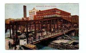 Madison Street Bridge Chicago Illinois1910c postcard