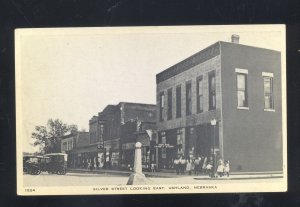 ASHLAND NEBRASKA DOWNTOWN SILVER STREET SCENE VINTAGE POSTCARD STORES