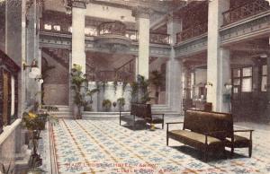 Little Rock Arkansas Marion Hotel Main Lobby Antique Postcard K35352 