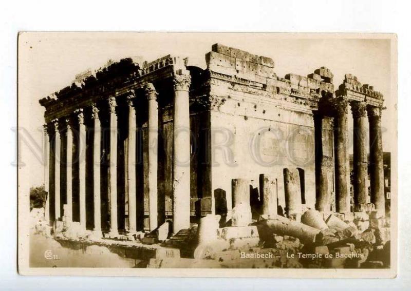 246861 Lebanon BAALBECK Bacchus Temple Vintage photo postcard