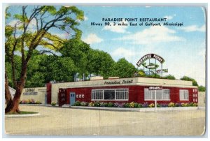 c1940 Exterior View Paradise Point Restaurant Gulfport Mississippi MS Postcard