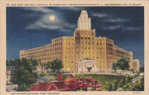 Arkansas Hot Springs New Army and Navy Hospital By Moonlight Curteich