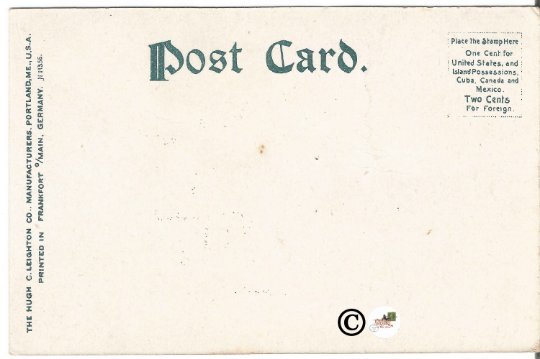 Pawtucket Road Island High School 1900-1906 Undivided Back Postcard