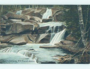 Pre-Chrome WATERFALL SCENE North Conway New Hampshire NH AG4357