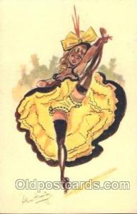 #25 Artist Signed Alice Huertas, French Cancan Unused 