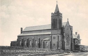 Hanover Pennsylvania St Vincent Catholic Church Vintage Postcard AA49503