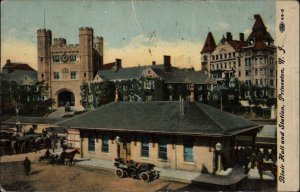 Princeton New Jersey NJ Blair Hall Railroad Train Station Depot c1910 Postcard