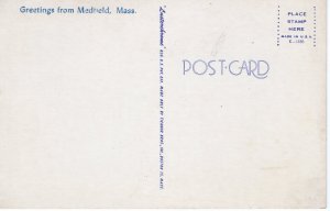 US    PC3599 GREETINGS FROM MEDFIELD, MASS