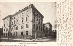 Vintage Postcard 1905 View of High School Building East Boston Massachusetts MA