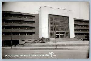 Ciudad Victoria Tamaulipas Mexico Postcard Federal Palace c1950’s RPPC Photo
