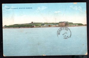 Massachusetts BOSTON Fort Warren, Boston Harbor Pub by Reicher Bros. pm1910 ~ DB