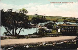 Lakeside Park Yarmouth NS Nova Scotia c1912 Postcard D65