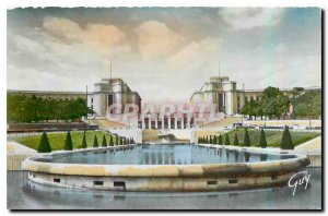 Old Postcard Paris and Wonders The Palais de Chaillot seen Gardens